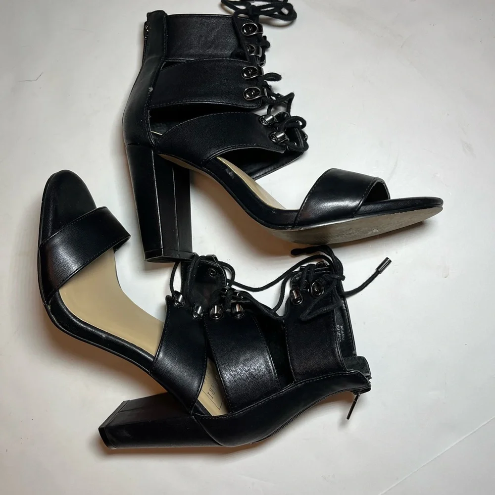 Kari Blue Arianna Lace Up Open Toe Wedge SZ 7.5 - Picture 6 of 12